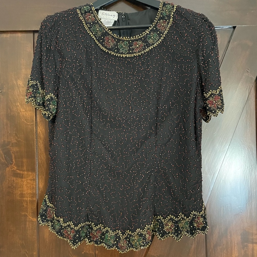 Vintage Stenay Beaded Blouse